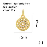 1 Piece Copper Zircon Gold Plated Plating Inlay Pendant sku image 13