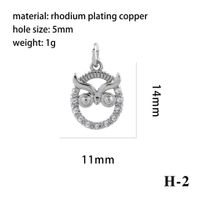 1 Piece Copper Zircon Gold Plated Plating Inlay Pendant sku image 12