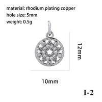 1 Piece Copper Zircon Gold Plated Plating Inlay Pendant sku image 14