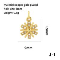 1 Piece Copper Zircon Gold Plated Plating Inlay Pendant sku image 15