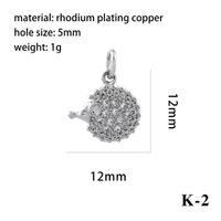 1 Piece Copper Zircon Gold Plated Plating Inlay Pendant sku image 18