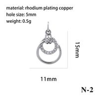 1 Piece Copper Zircon Gold Plated Plating Inlay Pendant sku image 24