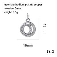 1 Piece Copper Zircon Gold Plated Plating Inlay Pendant sku image 26