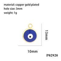 1 Piece Copper 18K Gold Plated Enamel Plating Pendant sku image 5