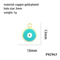 1 Piece Copper 18K Gold Plated Enamel Plating Pendant sku image 6