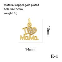 1 Piece Copper Zircon 18K Gold Plated Plating Inlay Pendant main image 2