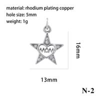 1 Piece Copper Zircon 18K Gold Plated Plating Inlay Pendant sku image 7