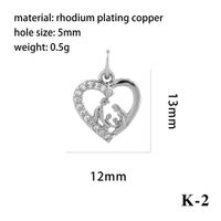 1 Piece Copper Zircon 18K Gold Plated Plating Inlay Pendant sku image 3