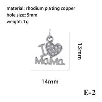 1 Piece Copper Zircon 18K Gold Plated Plating Inlay Pendant sku image 15