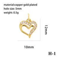 1 Piece Copper Zircon 18K Gold Plated Plating Inlay Pendant sku image 19