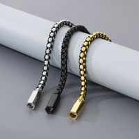 Simple Style Geometric Solid Color Titanium Steel Men's Bracelets main image 3