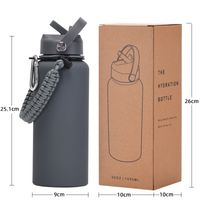 Casual Solid Color Stainless Steel Water Bottles 1 Piece main image 2
