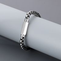 Simple Style Geometric Solid Color Titanium Steel Men's Bracelets main image 4