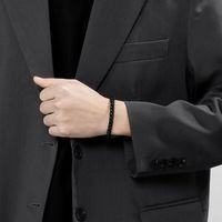 Style Simple Géométrique Couleur Unie Acier Au Titane Hommes Bracelets main image 10