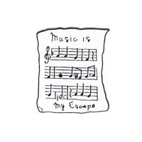 Cartoon-stil Musik Partitur Legierung Emaille Überzug Unisex Broschen sku image 2