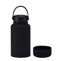 Casual Solid Color Stainless Steel Silica Gel Water Bottles 1 Piece sku image 1