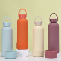 Casual Solid Color Stainless Steel Silica Gel Water Bottles 1 Piece main image 1