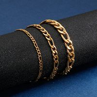 Simple Style Geometric Titanium Steel Plating 18K Gold Plated Unisex Bracelets main image 5