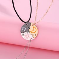 Cute Sweet Geometric Letter Heart Shape Alloy Plating Inlay Rhinestones Kid'S Pendant Necklace main image 6