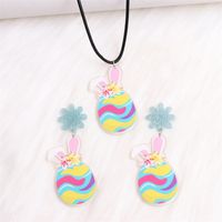 1 Pair Cartoon Style Cute Animal Egg Printing Arylic Drop Earrings sku image 16