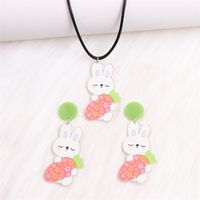 1 Pair Cartoon Style Cute Animal Egg Printing Arylic Drop Earrings sku image 26