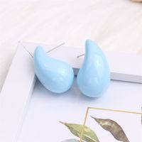 1 Pair Simple Style Water Droplets Spray Paint Arylic Ear Studs sku image 1