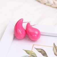 1 Pair Simple Style Water Droplets Spray Paint Arylic Ear Studs main image 5