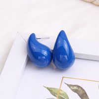 1 Pair Simple Style Water Droplets Spray Paint Arylic Ear Studs main image 4
