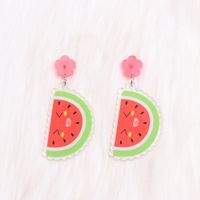 1 Pair Simple Style Water Droplets Spray Paint Arylic Ear Studs sku image 13