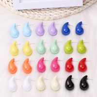 1 Pair Simple Style Water Droplets Spray Paint Arylic Ear Studs main image 1