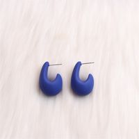 1 Pair Simple Style Geometric Spray Paint Arylic Ear Studs sku image 3