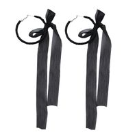 1 Pair Casual Simple Style Bow Knot Cloth Metal Earrings main image 5