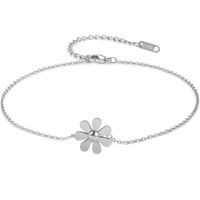 Simple Style Flower Stainless Steel Women's Anklet sku image 1
