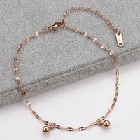 Simple Style Round Stainless Steel Women's Anklet main image 2
