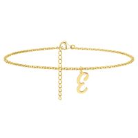 Simple Style Letter Stainless Steel Women's Anklet sku image 5