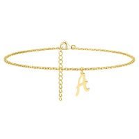 Style Simple Lettre Acier Inoxydable Femmes Bracelet De Cheville sku image 1