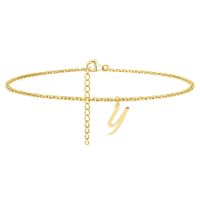 Simple Style Letter Stainless Steel Women's Anklet sku image 25