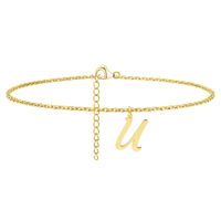 Simple Style Letter Stainless Steel Women's Anklet sku image 21