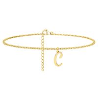 Simple Style Letter Stainless Steel Women's Anklet sku image 3