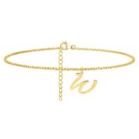 Simple Style Letter Stainless Steel Women's Anklet sku image 23