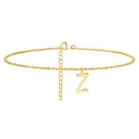 Simple Style Letter Stainless Steel Women's Anklet main image 3