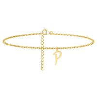 Simple Style Letter Stainless Steel Women's Anklet sku image 16