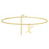 Simple Style Letter Stainless Steel Women's Anklet sku image 24