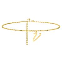 Simple Style Letter Stainless Steel Women's Anklet sku image 22