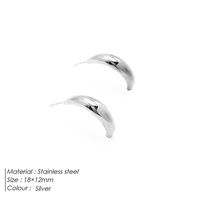 1 Pair Simple Style Solid Color Plating Stainless Steel 18k Gold Plated Ear Studs sku image 8