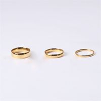 Stainless Steel 14K Gold Plated Simple Style Plating Geometric Rings main image 2