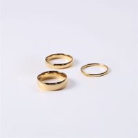 Stainless Steel 14K Gold Plated Simple Style Plating Geometric Rings main image 4