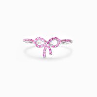 Sterling Silver Simple Style Bow Knot Plating Inlay Zircon Rings main image 5
