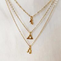 Stainless Steel 14K Gold Plated Rose Gold Plated Simple Style Plating Constellation Pendant Necklace main image 4