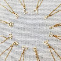 Rostfreier Stahl 14 Karat Vergoldet Rosengoldbeschichtet Einfacher Stil Überzug Konstellation Halskette Mit Anhänger main image 1
